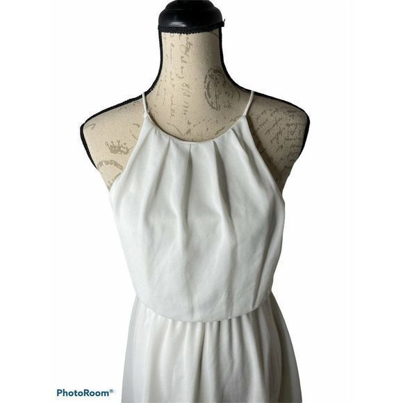 ALTAR’D STATE WHITE MULTICOLOR STRIPED HALTER DRESS SIZE SMALL - Picture 2 of 6